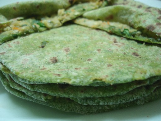 Spinich parathas